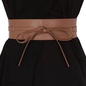 Soft PU Leather Wrap Tie Belt
